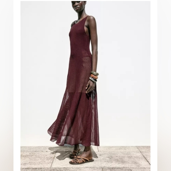 Zara Ribbed Knit Maxi Dress - Picture 5 of 7